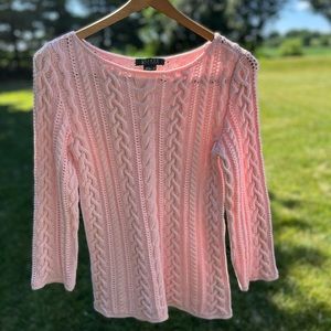 Women’s Ralph Lauren 3/4 Sleeve Cable Knit Sweater